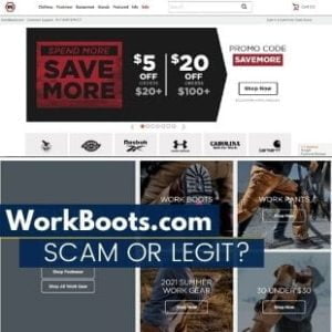 a screen capture from the workboots.com online store