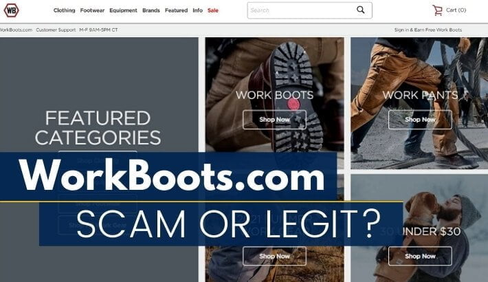 a screen capture from the workboots.com online store