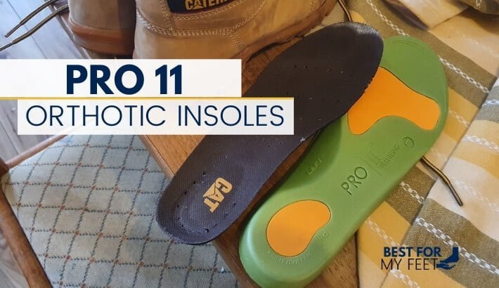 a brand new pair of orthotic insoles from PRO 11 Wellbeing