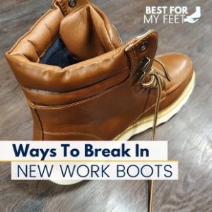a brand new work boot that's a bit stiff to wear from day one