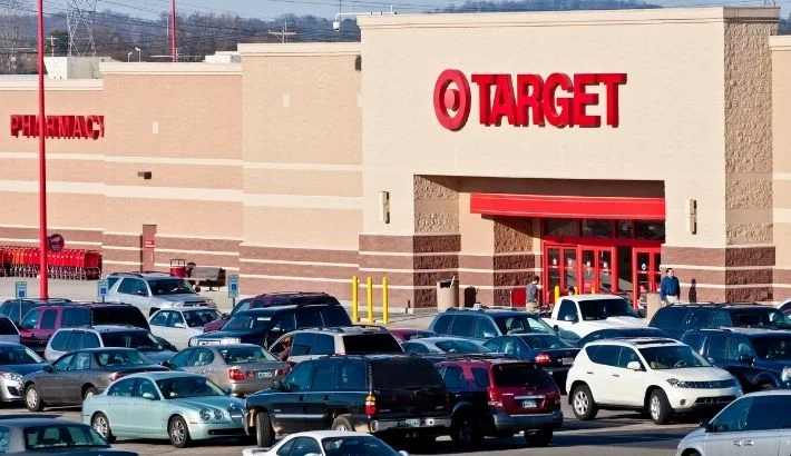 Target local store footwear department.