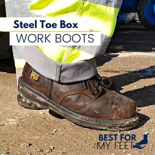 myself wearing my steel toe boots at work