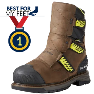 a pair of Iron welders boots from the brand Ariat. These are the editor's choice when it comes to which boots are the best for welders.