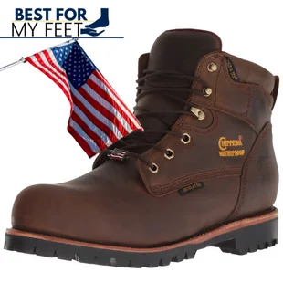 a pair of work boots from Chippewa that are made in the USA