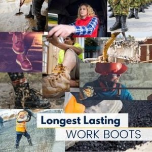 a lot of professionals showing which work boots lasted the longest in each profession.