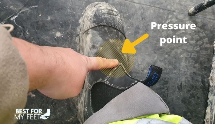 this is the point where these Blundstone bl990 work boots will create pressure points.