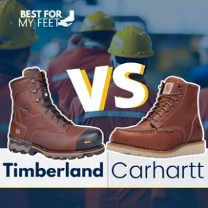 two work boots from two different brands going head to head to find out the differences between them. So we have one boot from Timberland vs another work boot from Carhartt.