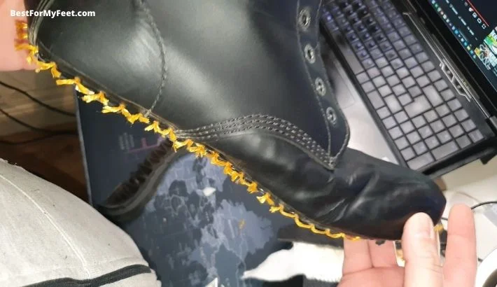 doc martens steel toe industrial boots are goodyear welted