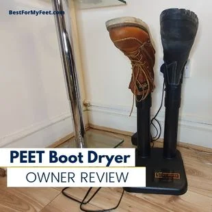 drying my work boots using PEET Original boot dryer