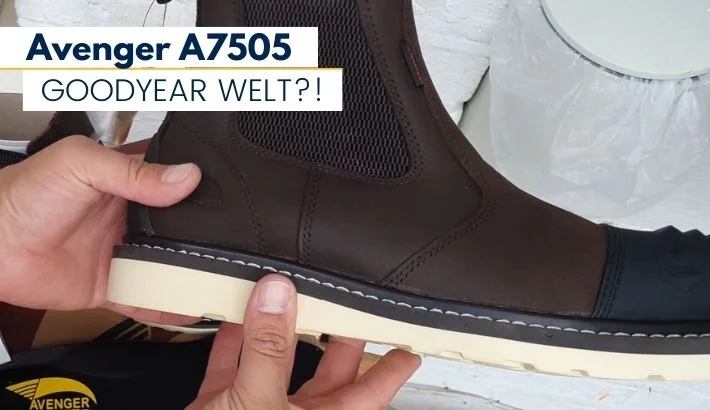 showing weather my Avenger wrok boots are Goodyear welted or not.
