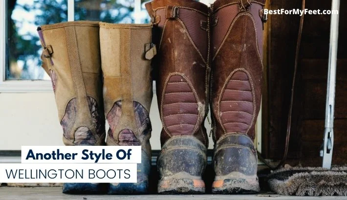 showing a different style of Wellington work boots