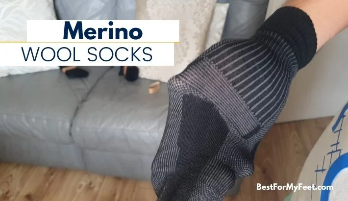 testing my new pair of Merino wool socks with my Thorogood steel toe work boots.