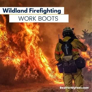 a wildland firefighter trying to extinguish a wild fire