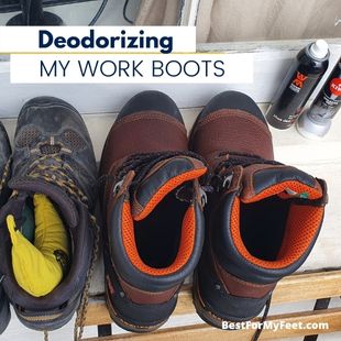 using different types of deodorizers for my work boots.
