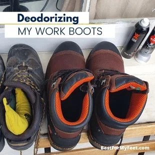 using different types of deodorizers for my work boots.