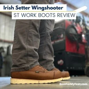 wearing my new Irish Setter Wingshooter work boots at work in a welding and metal fabrication shop.