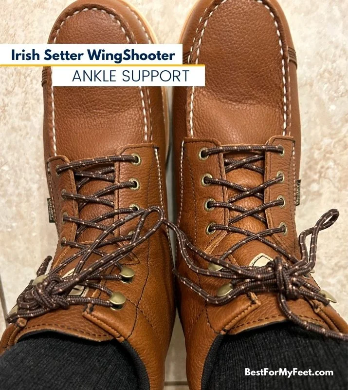the Irish Setter Wingshooter 6 inch ST boots provide good ankle support.