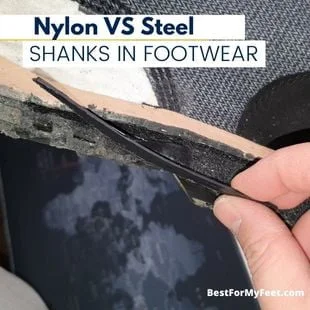 showing one of the shanks I found in one of my work boots after I cut it in half.