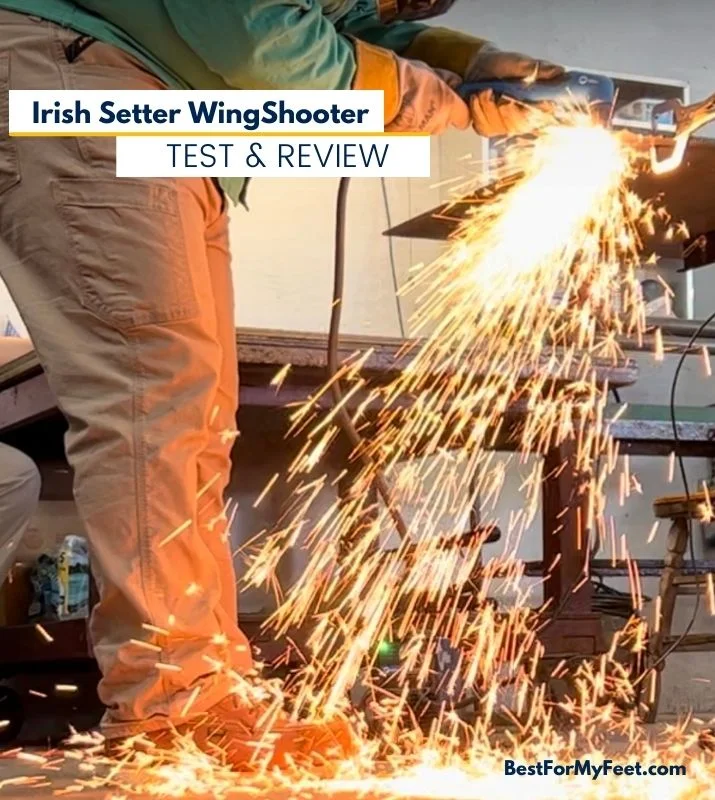 testing the Irish Setter Wingshooter work boots at my day job as a welder and metal sheet fabricator
