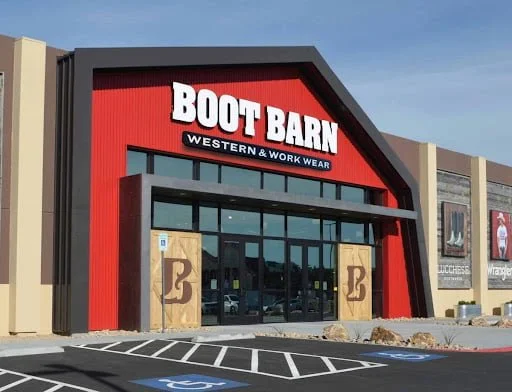 Boot Barn store front. A place where you can buy the biggest variety of work boots locally and the store is nationwide.