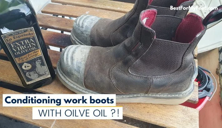 I'm about to start conditioning my leather work boots using olive oil